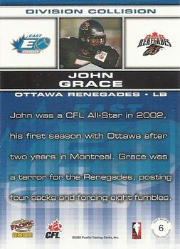 2003 Pacific  CFL - Division Collision #6 John Grace Back