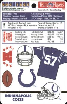 1992 Chris Martin Enterprises Dog Tags #11 Indianapolis Colts Back