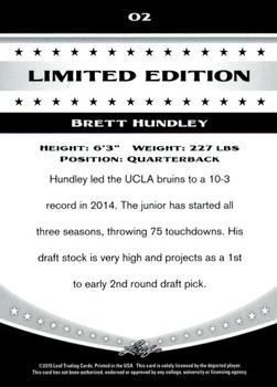 2015 Leaf Draft Limited Edition #2 Brett Hundley Back