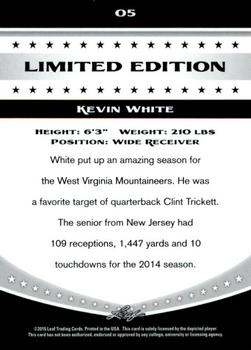 2015 Leaf Draft Limited Edition #5 Kevin White Back