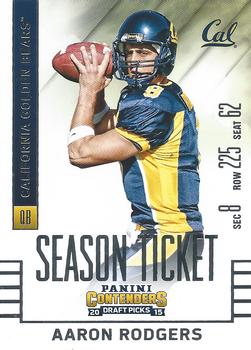 2015 Panini Contenders Draft Picks #2 Aaron Rodgers Front