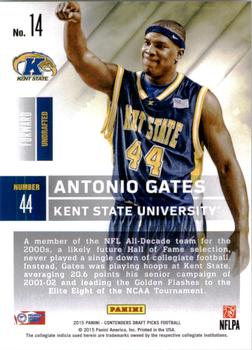 2015 Panini Contenders Draft Picks #14 Antonio Gates Back
