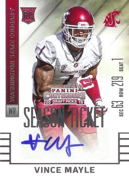 2015 Panini Contenders Draft Picks #104a Vince Mayle Front