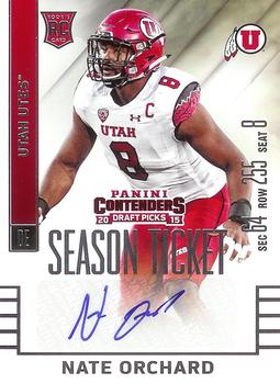 2015 Panini Contenders Draft Picks #227 Nate Orchard Front