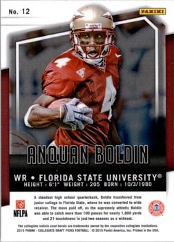 2015 Panini Prizm Collegiate Draft Picks #12 Anquan Boldin Back
