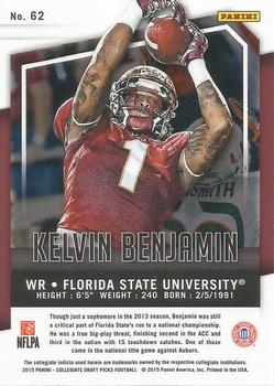 2015 Panini Prizm Collegiate Draft Picks #62 Kelvin Benjamin Back