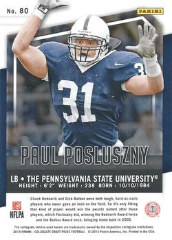 2015 Panini Prizm Collegiate Draft Picks #80 Paul Posluszny Back