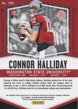 2015 Panini Prizm Collegiate Draft Picks #169 Connor Halliday Back