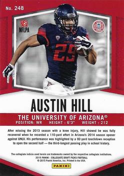 2015 Panini Prizm Collegiate Draft Picks #248 Austin Hill Back