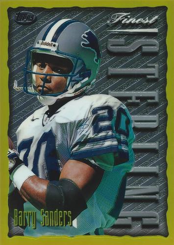 1996 Finest - Pro Bowl Jumbos #8 Barry Sanders Front