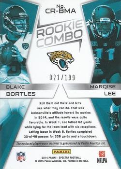 2014 Panini Spectra - Rookie Combo Jerseys #CR-BMA Blake Bortles / Marqise Lee Back