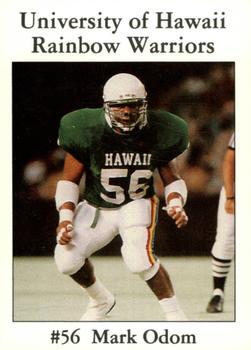 1990 Hawaii Rainbow Warriors #NNO Mark Odom Front