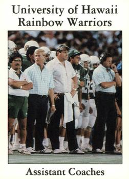 1990 Hawaii Rainbow Warriors #NNO Assistant Coaches Front