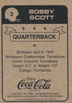 1979 Coca-Cola New Orleans Saints #3 Bobby Scott Back