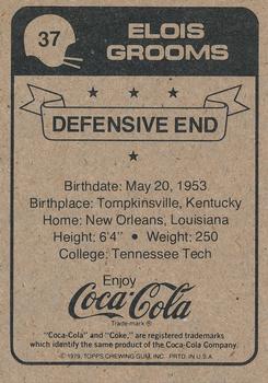 1979 Coca-Cola New Orleans Saints #37 Elois Grooms Back