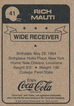 1979 Coca-Cola New Orleans Saints #41 Rich Mauti Back