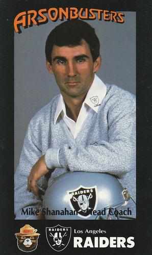 1988 Los Angeles Raiders Smokey #11 Mike Shanahan Front