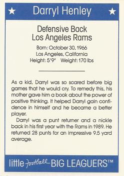 1990 Little Football Big Leaguers #NNO Darryl Henley Back