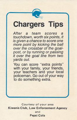 1981 San Diego Chargers Police #14a Dan Fouts Back