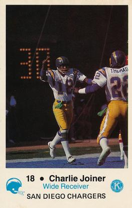 1981 San Diego Chargers Police #18 Charlie Joiner Front
