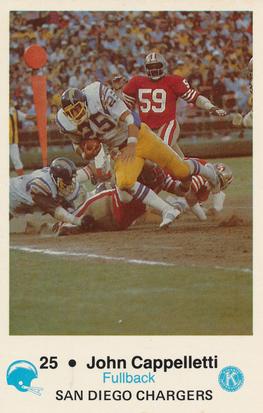 1981 San Diego Chargers Police #25 John Cappelletti Front
