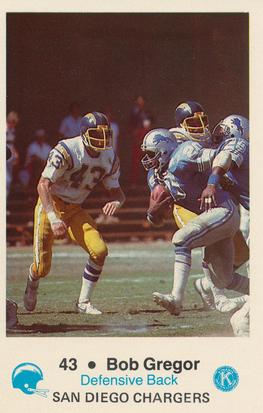 1981 San Diego Chargers Police #43 Bob Gregor Front