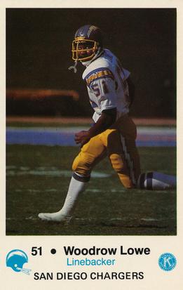 1981 San Diego Chargers Police #51 Woodrow Lowe Front