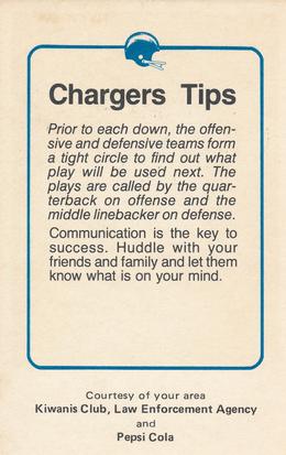 1981 San Diego Chargers Police #62 Don Macek Back