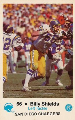 1981 San Diego Chargers Police #66 Billy Shields Front