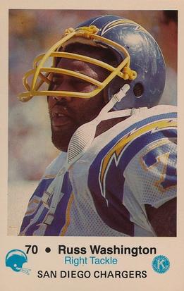 1981 San Diego Chargers Police #70 Russ Washington Front