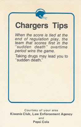 1981 San Diego Chargers Police #79 Gary Johnson Back