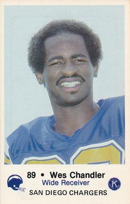 1982 San Diego Chargers Police #3 Wes Chandler Front
