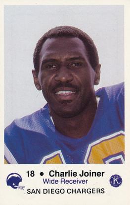 1982 San Diego Chargers Police #7 Charlie Joiner Front