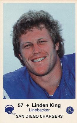 1982 San Diego Chargers Police #9 Linden King Front