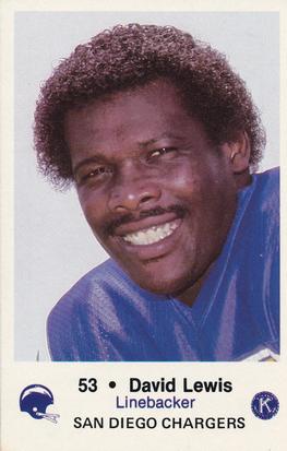 1982 San Diego Chargers Police #11 David Lewis Front