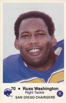 1982 San Diego Chargers Police #15 Russ Washington Front