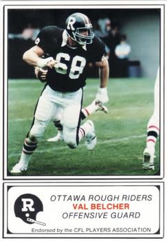 1982 JOGO Ottawa Rough Riders #3 Val Belcher Front