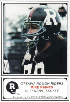 1982 JOGO Ottawa Rough Riders #5 Mike Raines Front