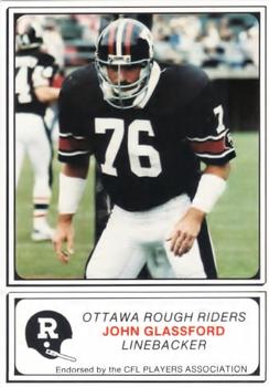 1982 JOGO Ottawa Rough Riders #7 John Glassford Front