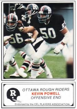 1982 JOGO Ottawa Rough Riders #10 Kevin Powell Front