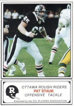 1982 JOGO Ottawa Rough Riders #19 Pat Staub Front