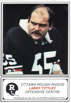 1982 JOGO Ottawa Rough Riders #20 Larry Tittley Front