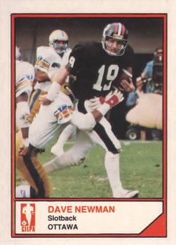 1983 JOGO CFL Limited #NNO Dave Newman Front
