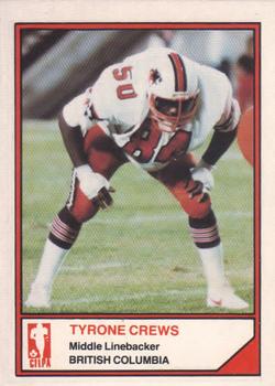 1983 JOGO CFL Limited #NNO Tyrone Crews Front