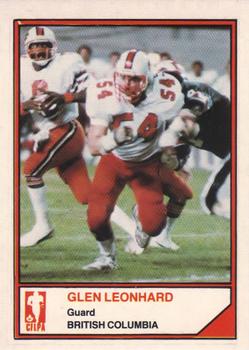 1983 JOGO CFL Limited #NNO Glenn Leonhard Front