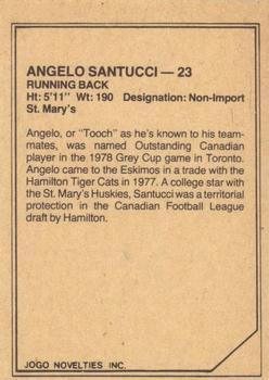 1983 JOGO CFL Limited #NNO Angelo Santucci Back