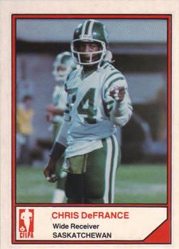 1983 JOGO CFL Limited #NNO Chris DeFrance Front