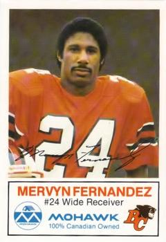 1983 Mohawk B.C. Lions #NNO Mervyn Fernandez Front