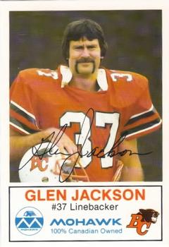 1983 Mohawk B.C. Lions #NNO Glen Jackson Front