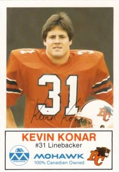 1983 Mohawk B.C. Lions #NNO Kevin Konar Front